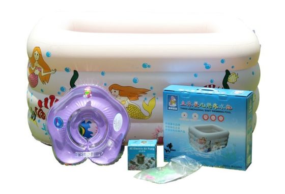 Mini Deluxe Inflatable Swimming Pools Float For Babies , 0.3mm Thick