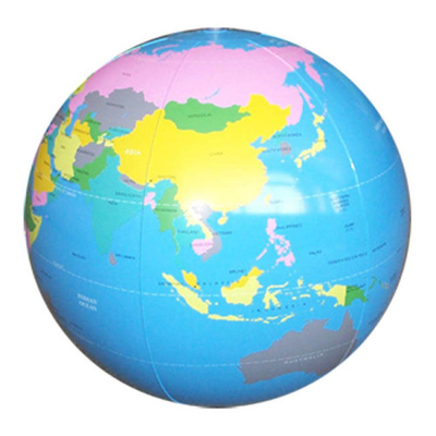 Personalized Pvc Inflatable Globe Beach Balls 