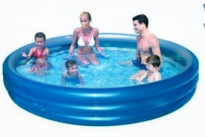 Three Ring Circle Inflatable Swimming Pools For 5 Person