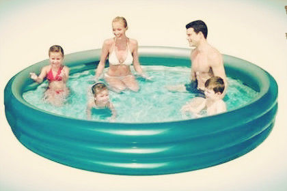 Three Ring Circle Inflatable Swimming Pools For 5 Person