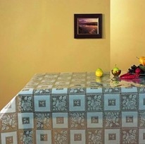 Elegant Mill Yarn PVC Table Cloth Eco-Friendly , Protective Table Covers