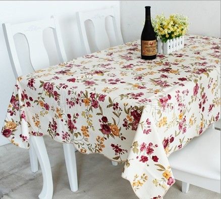 Waterproof PVC Table Cloths Rectangular For Hotel Decorative