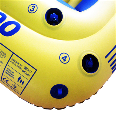 Portable 3 Person 0.45mm PVC Inflatable Boat With Paddle On Lake