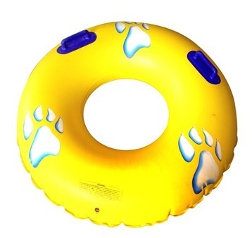 OEM Durable PVC Inflatable Swimming Rings / Tubes For Kids With Neon Colors 50cm