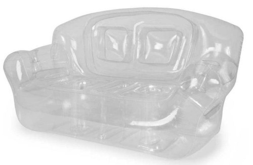 Durable Inflatable Sofa Chair Two Seat For Kids , Plastic Air Couches