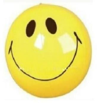 Lovely Durable Pvc Inflatable Beach Balls With Smiling Face