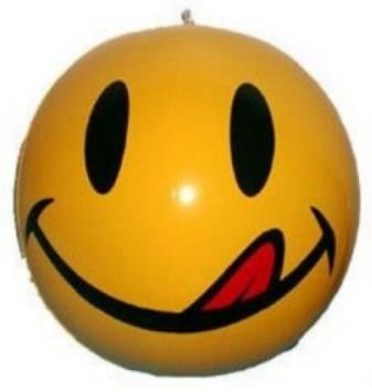 Lovely Durable Pvc Inflatable Beach Balls With Smiling Face