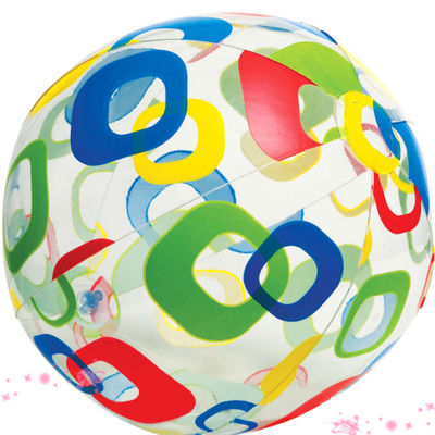 Eco-Friendly Pvc Inflatable Beach Balls Colorful 60cm For Group Activities