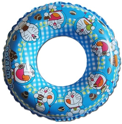Cute Cartoon Inflatable Swimming Rings Round Shape For Children