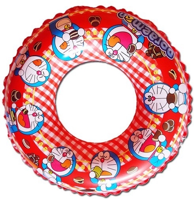 Cute Cartoon Inflatable Swimming Rings Round Shape For Children