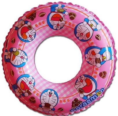 Cute Cartoon Inflatable Swimming Rings Round Shape For Children