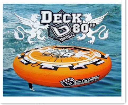 Safe 3 Person Water Towable Deck Tube Durable With Air Chamber 203cm