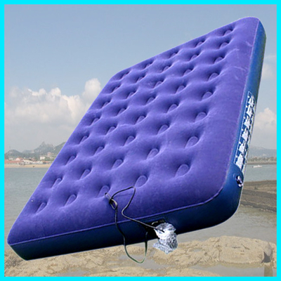 Waterproof Single Inflatable Air Beds Pvc With Flock Cover For School