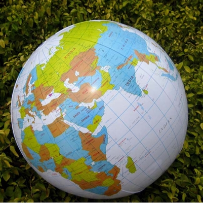 Personalized Pvc Inflatable Globe Beach Balls 