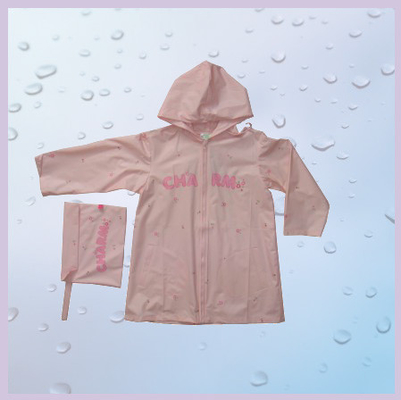 20”Cute PVC RainCoats With Hood , Long Childrens Rain Wear