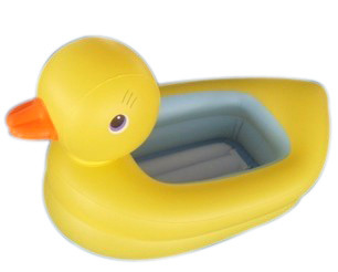 jouets gonflables de l'eau de PVC de 0.25mm de canard jaune pour que l'enfant en bas âge nage
