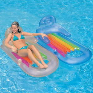 Matelas d'air gonflable durable pour des adultes, salon en plastique de plage