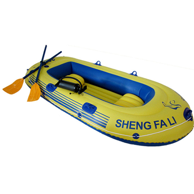 Bateau gonflable portatif de PVC qui respecte l'environnement avec des avirons pour la personne 3