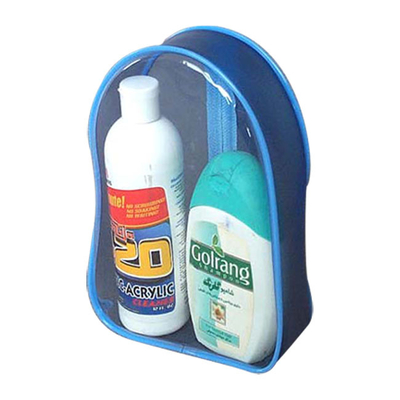 Sacs clairs transparents de PVC pour l'emballage cosmétique, sac d'article de toilette de voyage