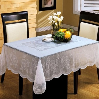 Couverture propre de nappe blanche de PVC et élégante facile de Tableau pour la salle à manger